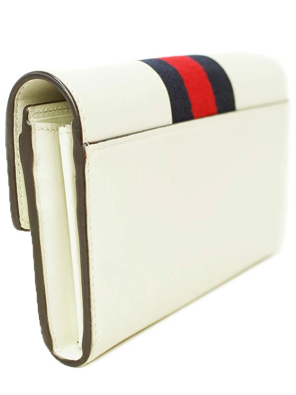 Gucci Floral Sylvie Continental Embroidery Wallet fold Bi Long Black